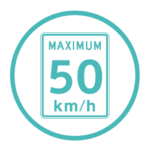 Icon of a sign that says 'maximum 50 km/h'